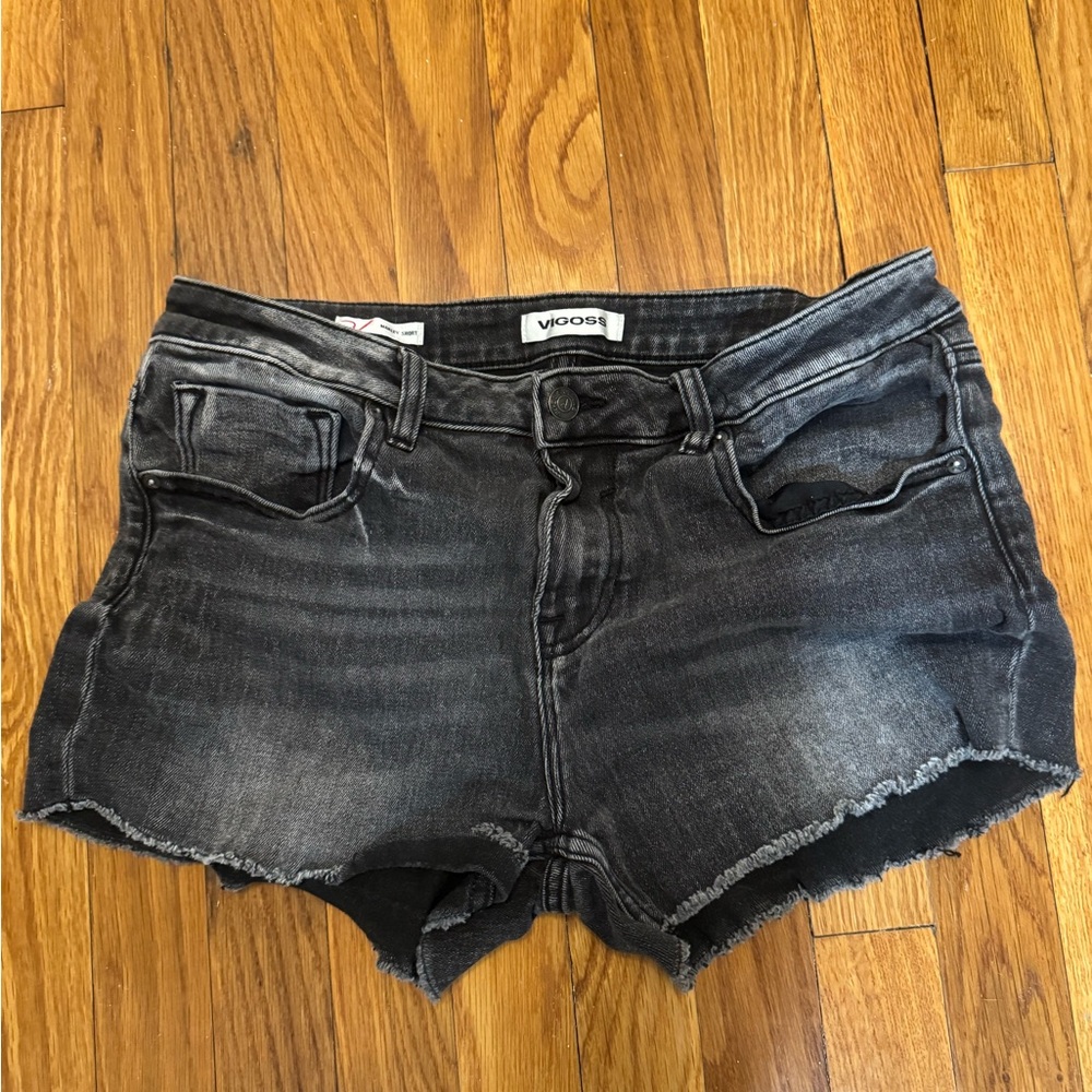 Vigoss Women's Dark Gray Denim Shorts